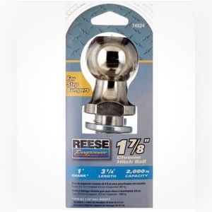 NEW Reese Towpower 74024 Step Bumper Chrome 1 7/8" Hitch Ball